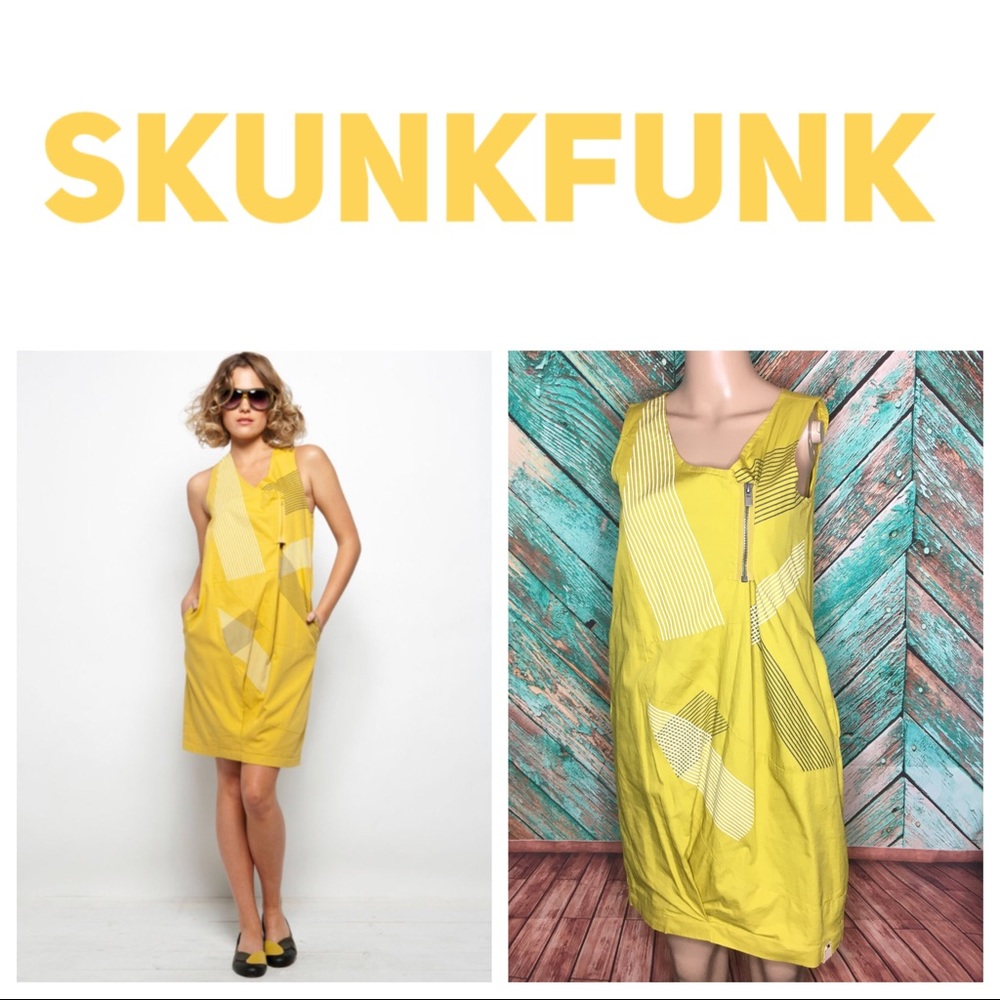 Skunkfunk Cotton Irene Zipper Bubble Hem Dress